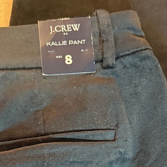 NWT J Crew Kallie Navy Uncut corduroy pants, ladies’ size 8 - Picture 3 of 7